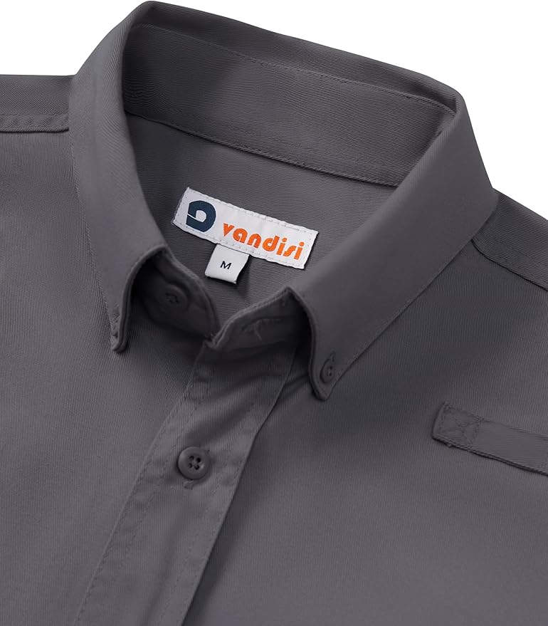 Welding Shirts for Men 7.5oz 100% Cotton Flame Resistant Fr Shirts NFPA2112 Men's Fire Retardant Welding Shirts