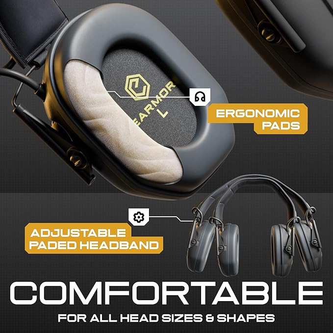 M300T & M300A Electronic Hearing Protection - Shooting Earmuffs Noise Reduction
