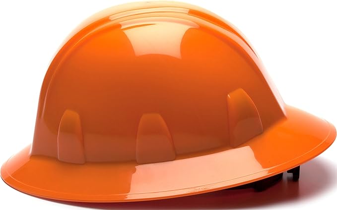 Pyramex SL Series Full Brim Hard Hat 4-Point Ratchet Suspension