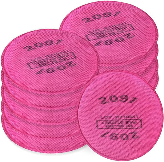 (5 Pairs) 2091 Filter for Respirator,Respirator Filters/Cartridges,Compatible with 6000,7000,FF-400 Respirator mask,Suitable for Filtering Paint,Asbestos etc