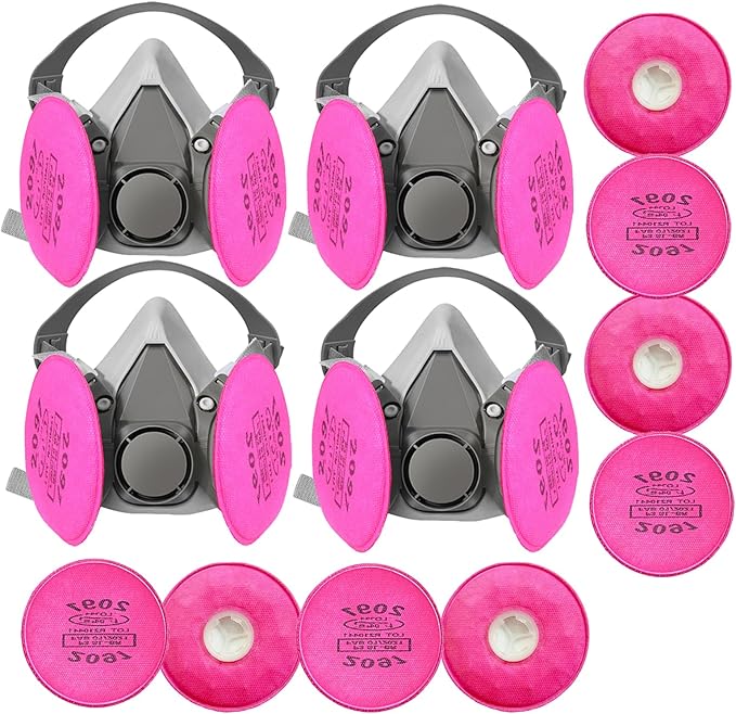 Reusable Half Face Cover - Respirator Mask with Filters for Painting, Dust, Welding, Resin, Fume and Organic Vapor Gas