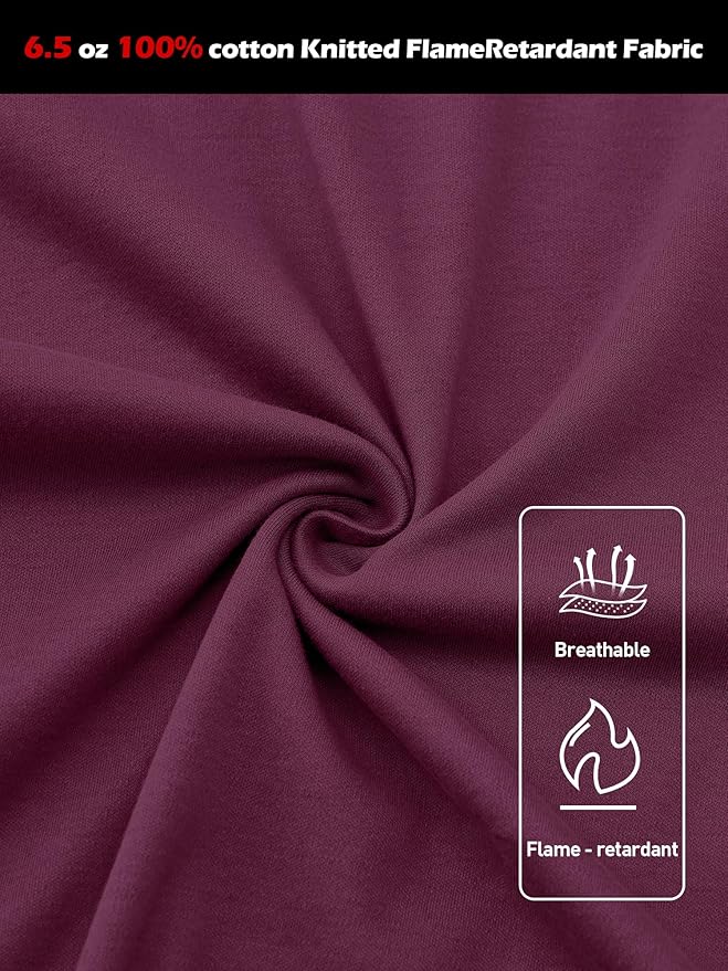 FR Shirts for Men CAT2 Flame Resistant Shirts 6.5oz Light Weight Long Sleeve Fire Retardant Shirts