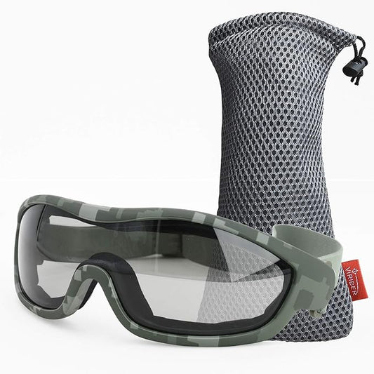 Viriber Motorcycle Goggles - UV Protective Outdoor Glasses, Dust-proof Combat Goggles, Military Sunglasses - Camouflage