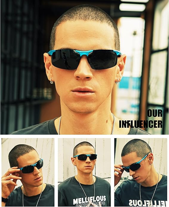 DUCO Mens Sports Polarized Sunglasses UV Protection Sunglasses for Men 8177s