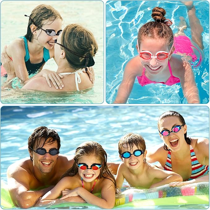 Konohan 8 Pack Kids Goggles Swim Goggles for Adult Kids Swimming Glasses Anti Fog Silicone No Leak Pool Glasses