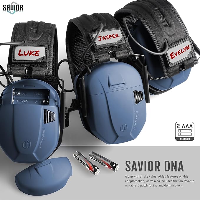 Savior Equipment Apollo Electronic Earmuffs For Shooting w/Gel Ear Pads, 24dB NRR, Noise Cancelling Ear Protection Headset