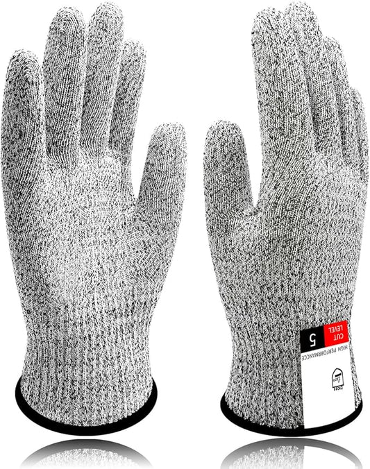 Safety Cut Resistant Gloves, Food Grade Level 5 Protection Kitchen Glove, Cut Proof Gloves for Mandolin Slicing 1 Pair