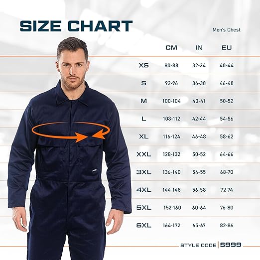 Portwest S999 Men's Euro Workwear Polycotton Coverall Boiler Suit Overall Bottle Green, Small