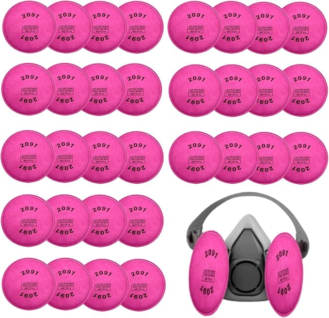32Pieces(16Pack) 2091 Particulate Filter,2091 Filter Compatible with 6000 6200 6800 7000 FF-4 Series to Replace Filters