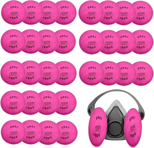 32Pieces(16Pack) 2091 Particulate Filter,2091 Filter Compatible with 6000 6200 6800 7000 FF-4 Series to Replace Filters