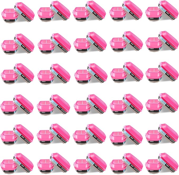 30 Pairs Respirator Cartridges 60921, Respirator Filters, Gas Mask Filter Helps Protect Against Organic Vapors, Acid Gases, Particulates, Dust