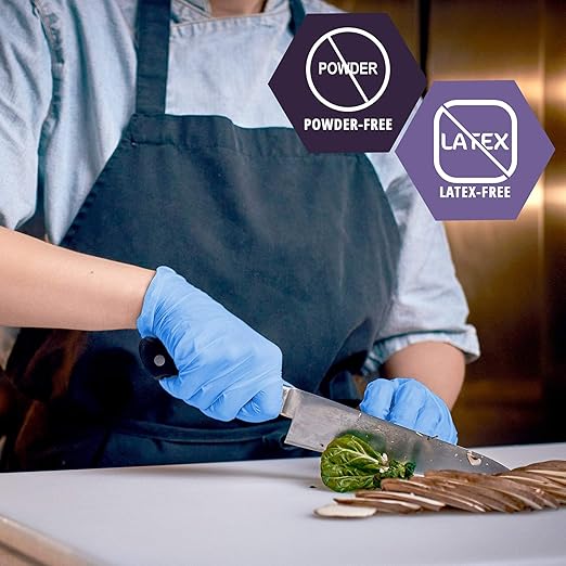 MED PRIDE Disposable XL Multipurpose Hand Protection; 1000 - Powder Free, Latex Free & Rubber Free - Single Use Non-Sterile Protective Gloves for Medical Use, Cooking, Cleaning & More