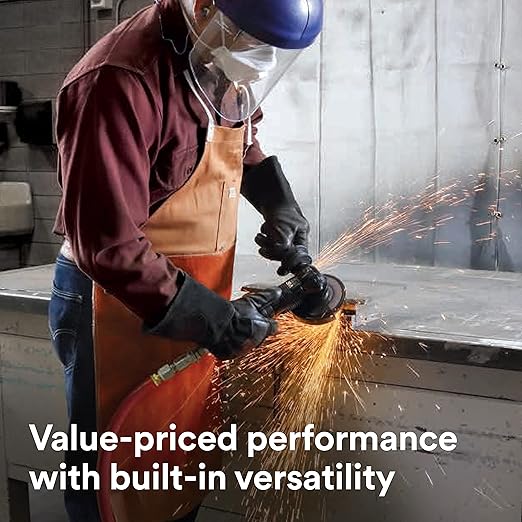 3M Flap Disc 769F, Type 27, 40+, 4-1/2 in x 7/8 in, High Performance Abrasive, Ceramic Precision-Shaped Grain Grinding and Finishing Disc, Carbon Steel, Stainless Steel