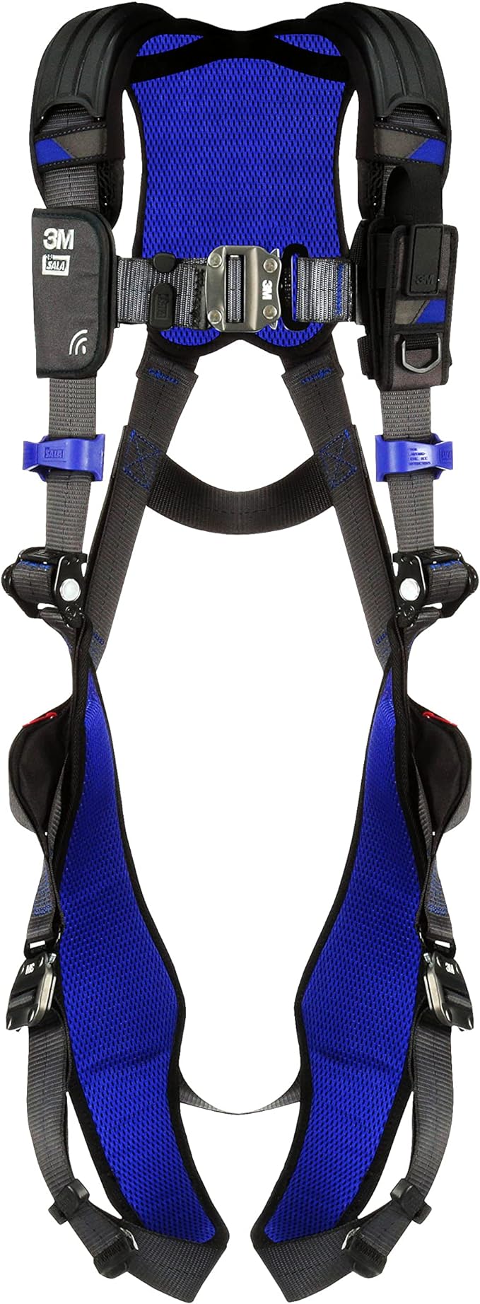 3M 1113001 DBI-SALA ExoFit X300 Comfort Vest Safety Harness Fall Protection, OSHA, ANSI, General Industry, Aluminum Back D-Ring, Auto-Locking Quick Connect Leg and Chest Straps, Small