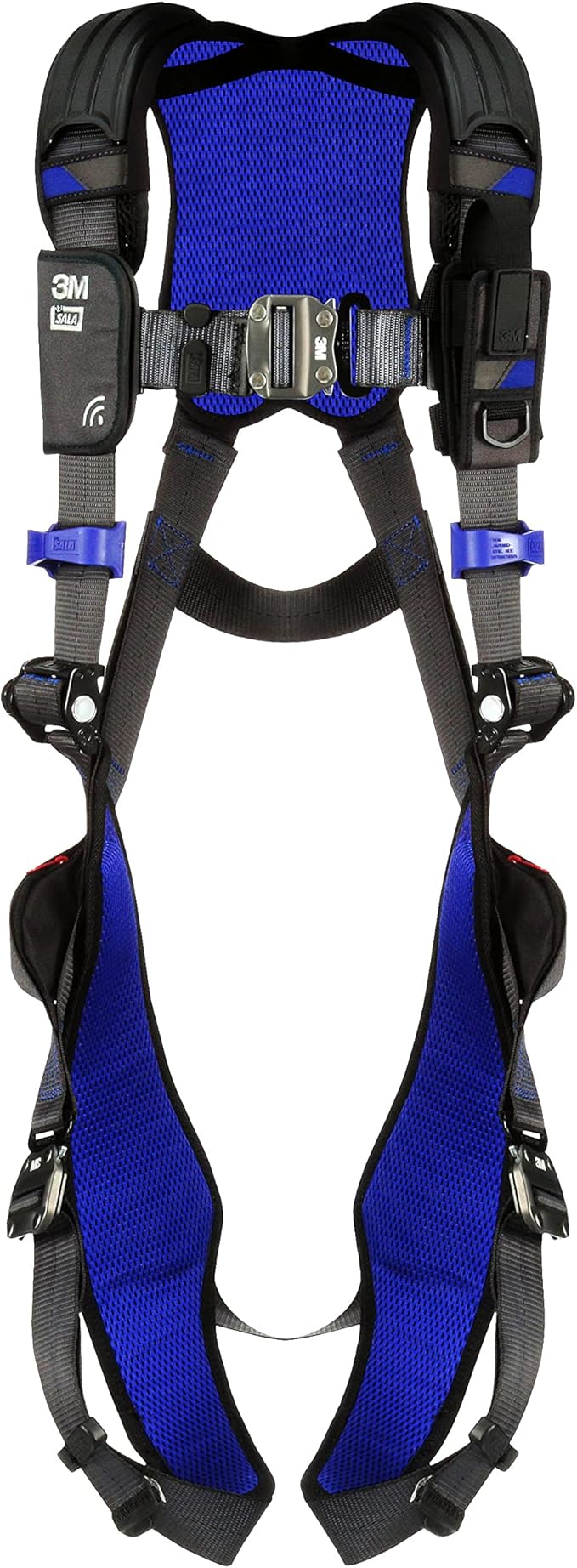 3M 1113010 DBI-SALA ExoFit X300 Comfort Vest Safety Harness Fall Protection, OSHA, ANSI, General Industry, Aluminum Back D-Ring, Auto-Locking Quick Connect Leg and Chest Straps, X-Large