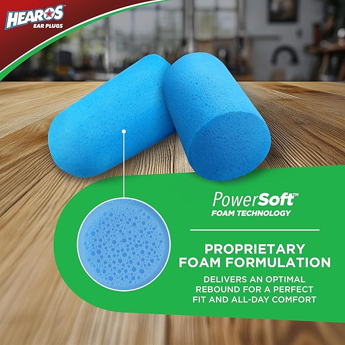 HEAROS Xtreme Protection Series Ear Plugs, Blue, 56 Pair