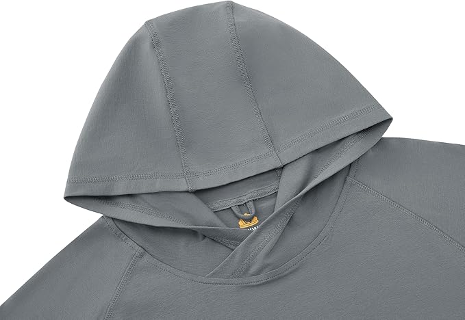 WORKWEYA FR Hooded Shirts 6OZ Lightweight FR Shirts for Men Thumb Hole Stretch NFPA2112 CAT2 Flame Resistant Hoodies