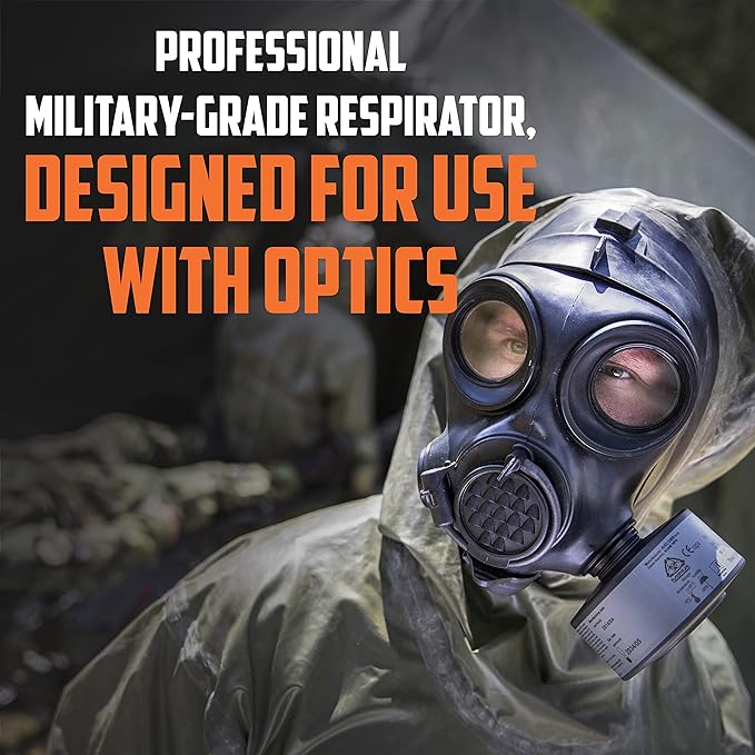 MIRA SAFETY M Full Face Respirator Mask - CBRN Gas Mask, Chemical Respirator CM-7M (Small)