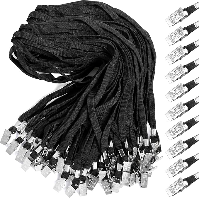 Marspark Lanyards Bulk with Clip Flat Neck Lanyard Badge Lanyard with Swivel Hook Lanyards for ID Cards Holder