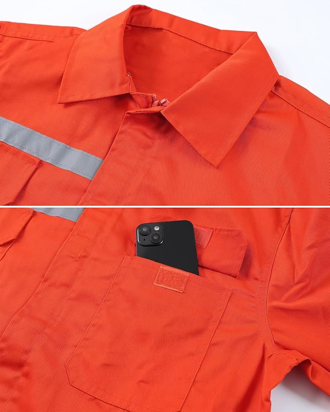 Mens Workwear Coveralls Work Mechanic Jumpsuits Long Sleeve Coverall Work Wear Multi Pockets