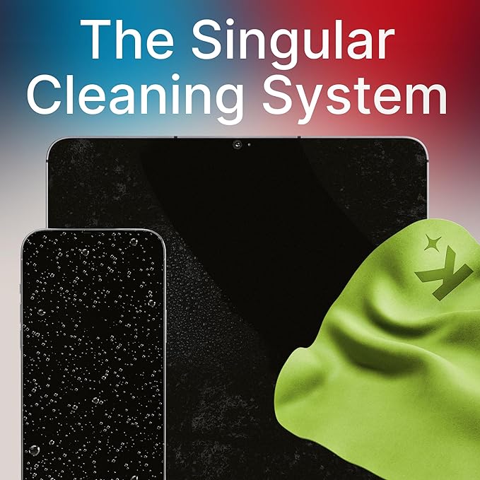Koala Lens Cleaning Cloth | Japanese Microfiber | Glasses Cleaning Cloths | Eyeglass Lens Cleaner | Eyeglasses, Camera, VR/AR Headset, and Screen Cleaner | Black & Green (Pack of 24)