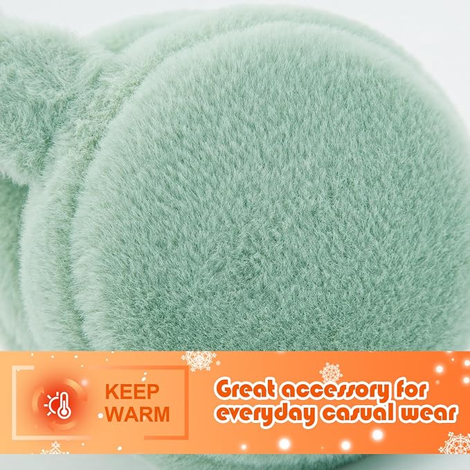Kids Winter Earmuffs Baby Warm Ear Muff Girls Cute Furry Ear Warmers Boys Foldable Ear Covers for Cold Weather