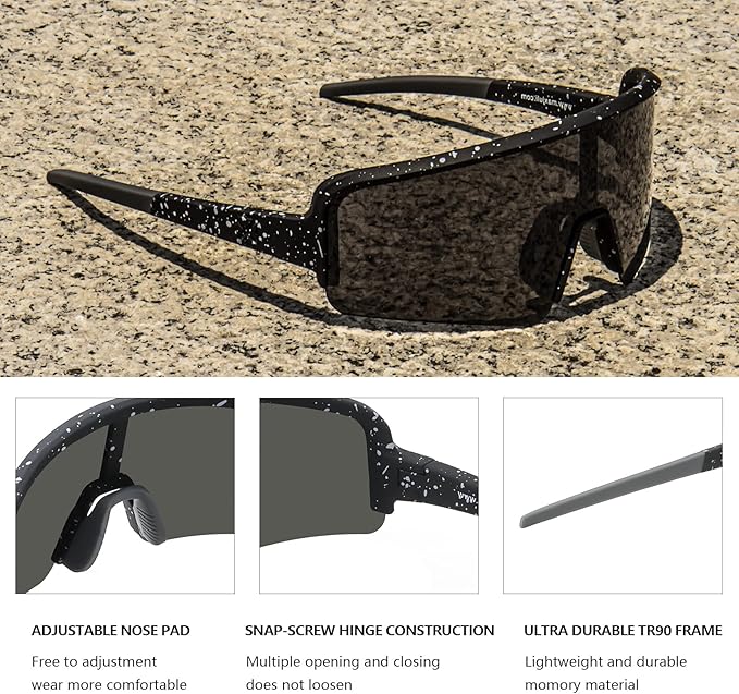MAXJULI Polarized Sunglasses for Men Women, Windproof Outdoor Sports Cycling Running UV400 Protection Sun Glasses 8121