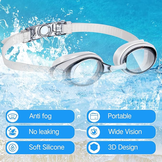 Konohan 8 Pack Kids Goggles Swim Goggles for Adult Kids Swimming Glasses Anti Fog Silicone No Leak Pool Glasses