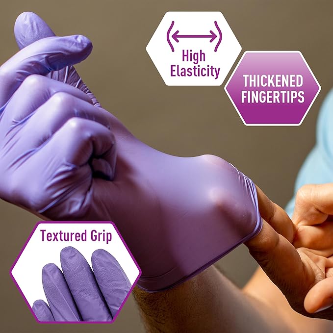 MedPride Powder-Free Nitrile Exam Gloves, Small, Case/1000 (100 Count (Pack of 10))