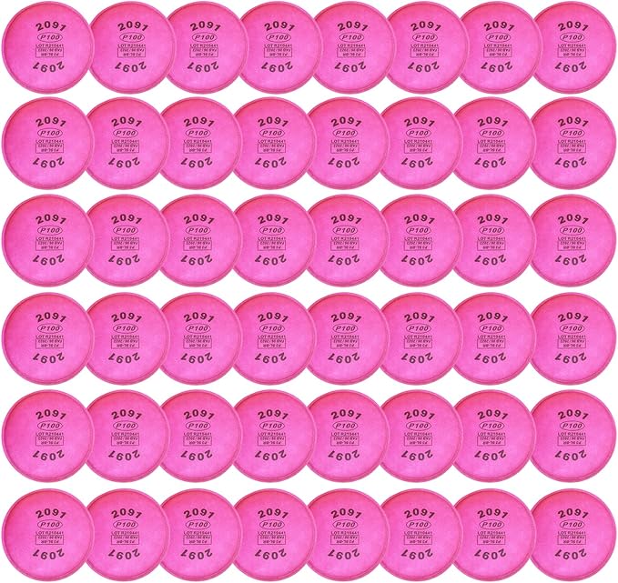 48PCS(24Pack) 2091 P100 Particle Filter Compatible with 2091, Installed on P100 Filter Retainer Replacement for 6000 6200 6800 7000 FF-4 for Welding Soot, Fiberglass,Woodworking (4.33 inch)