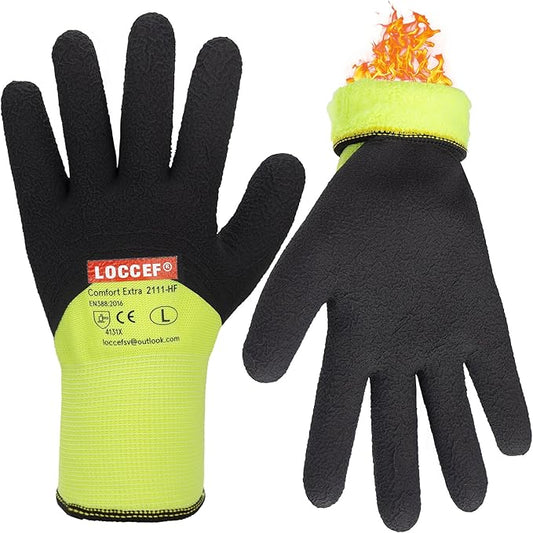 2 Pairs Winter Work Gloves for Men and Women, Freezer Gloves for Work Below Zero, Thermal Insulated, Super Grip