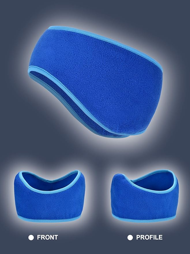 Boao 2 Pieces Ear Warmer Headbands Fleece Earmuffs Winter Ear Covers Running Wicking Ski Sport Headband for Women & Men