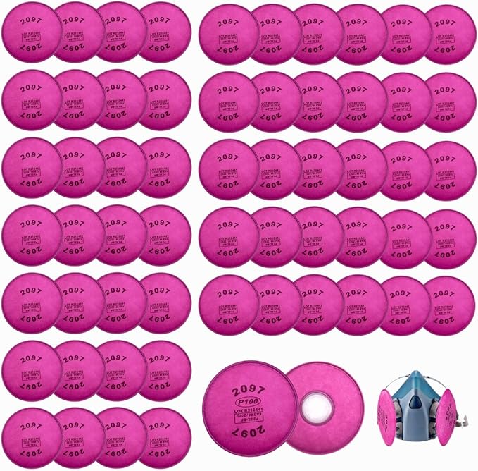 60Pcs(30Pack) 2097 Particulate Filter,2097 Filter Compatible with 6000 6200 6800 7000 FF-4 Series to Replace Filters