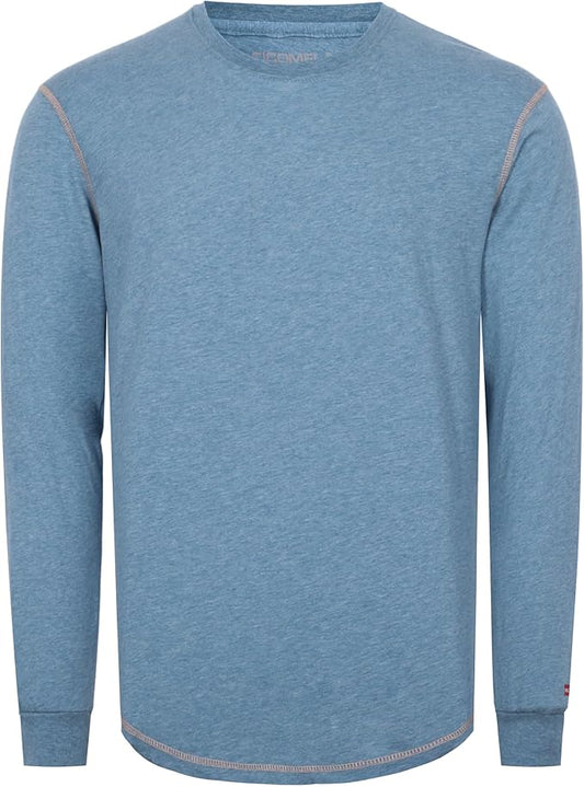 TICOMELA FR Shirts for Men 4oz Lightweight Flame Resistant Crewneck T-Shirts 100% Cotton Fire Retardant Henley Shirts