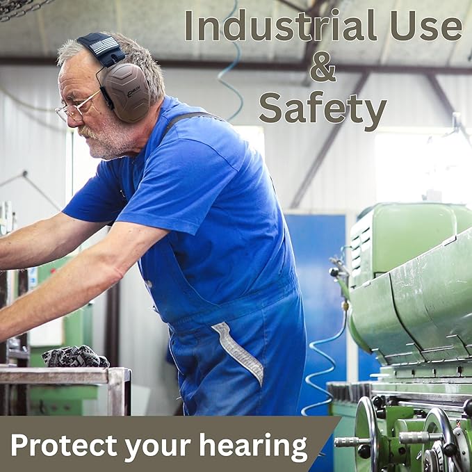 Shield XT Shooting Ear Protection for Gun Range | NRR 24dB | Construction Hearing Protection for Adults and Kids | Slim Noise Reducing Ear Muffs for Sport and Safety (OD Green) by Emblem OD