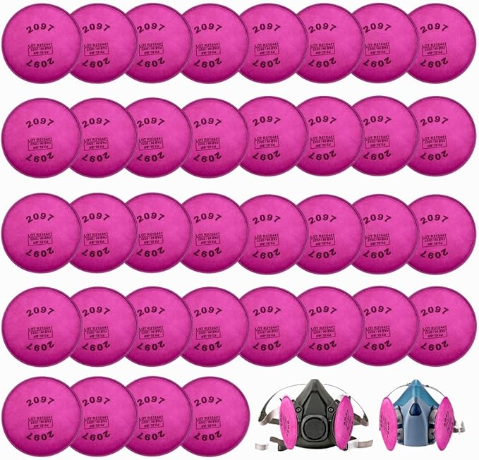 36pcs(18Pack) 2097 Particulate Filter,2097 Filter Compatible with 6000 6200 6800 7000 FF-4 Series to Replace Filters