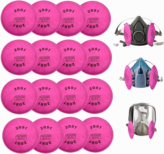 16Pieces (8Pack) 2091 Particulate Filter,2091 Filter Compatible with 6000 6200 6800 7000 FF-4 Series to Replace Filters