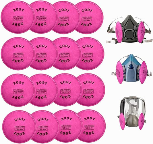 16Pieces (8Pack) 2091 Particulate Filter,2091 Filter Compatible with 6000 6200 6800 7000 FF-4 Series to Replace Filters