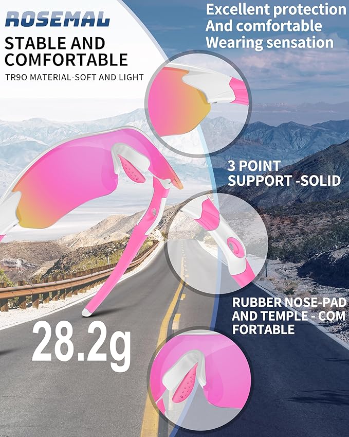 Polarized Sports Sunglasses for Men Women Youth Baseball Running Fishing Tennis Golf Cycling Driving Motor TAC UV400 TR90
