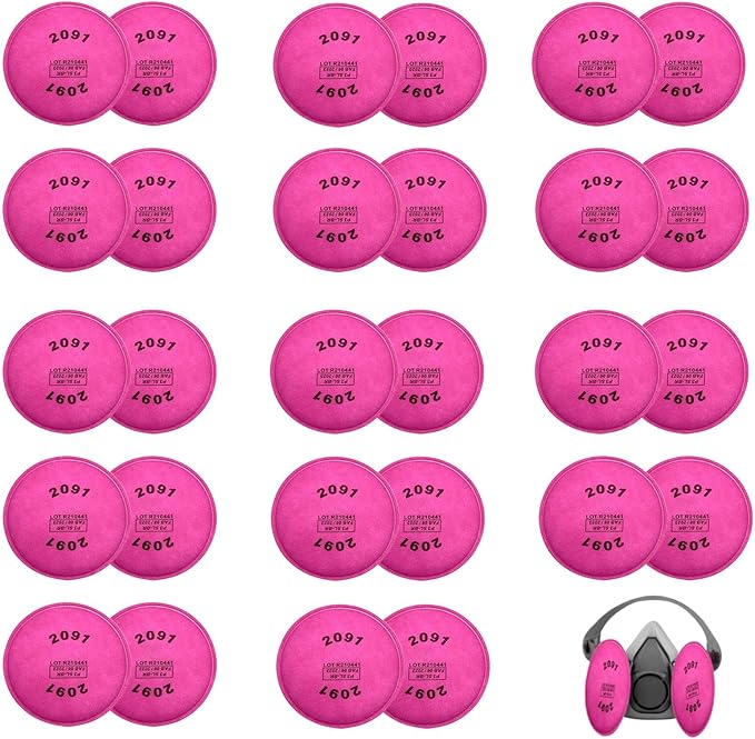 28pcs(14Pack) 2091 Particulate Filter,2091 Filter Compatible with 6000 6200 6800 7000 FF-4 Series to Replace Filters