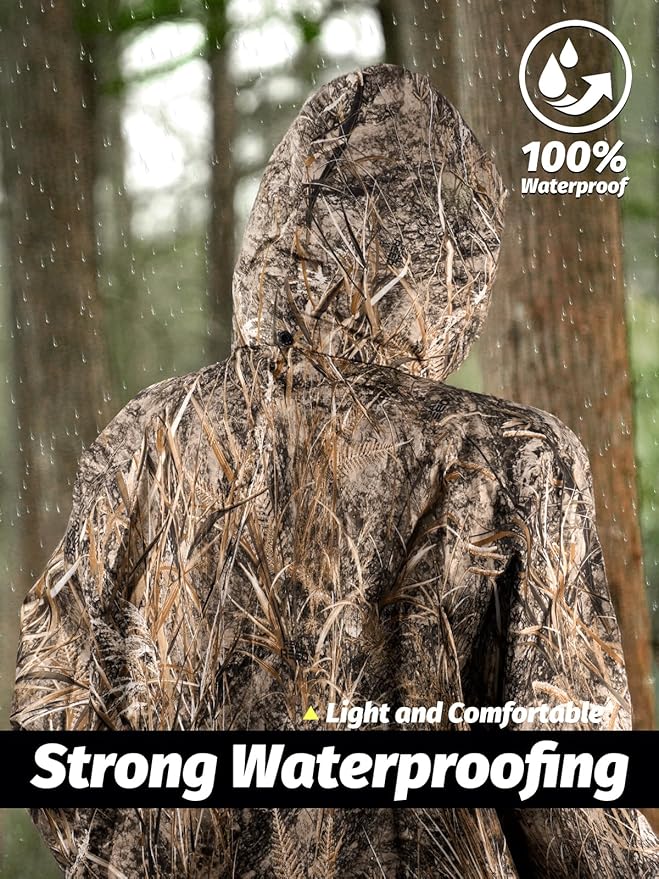 Rain Suit, Waterproof Rain Suits for Men, 2 Pieces Breathable & Windproof Rainwear