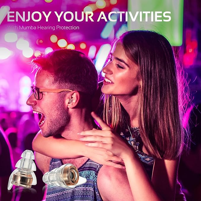 High Fidelity Concert Earplugs, Reusable Musicians Ear Plugs, 24dB Advanced Filter Technology Ear Protection for Music Festivals, DJs, Musicians