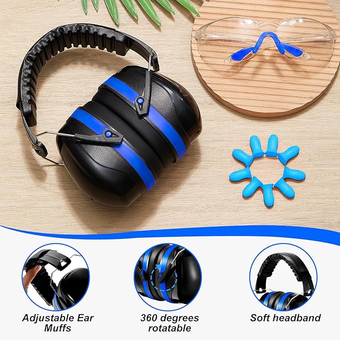 TrelaCo 3 Set 28db Shooting Ear Protection Safety Earmuffs Set for the Range, Shooting and Hunting