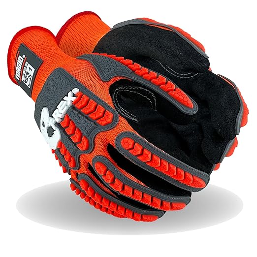 MAGID T-REX Flex Series Nitrile Coated General Purpose Impact Gloves, 6 Pairs, Size 12/3XL, TRX400