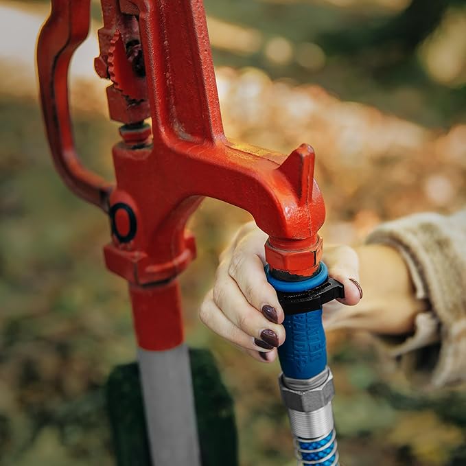 Camco Water Bandit - Features a Highly Flexible Silicone-Polymer Sleeve & ABS Male Water Hose Connection - Works with Damaged or Stripped Faucet Threads or Faucets without Threads (22484)