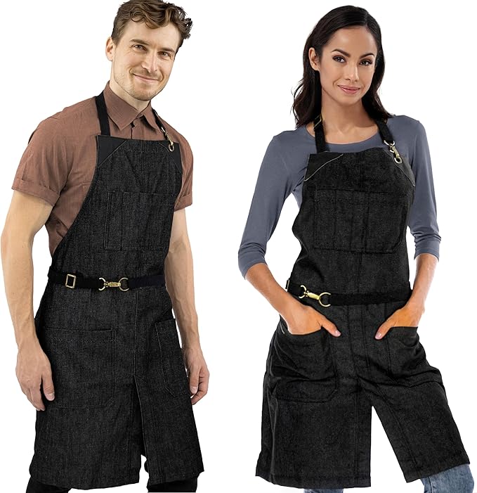 Under NY Sky No-Tie Durable Denim, Leather Reinforcement and Split-Leg