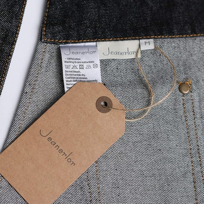 Jeanerlor Cotton Denim Apron for Hair stylist (2 colour) Adjustable Neck