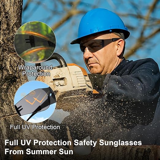 ANSI Z87.1 Tinted Safety Glasses Bulk 36 pack, Safety Sunglasses for men and women, Scratch & Impact Resistant UV protection sunglasses for Construction, Outdoor Sports & Work