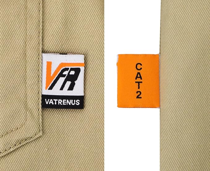 VATRENUS FR Shirts for Summer Pearl Snaps Breathable Vented Mesh Back and Underarm Lightweight Flame Resistant Welding Shirt