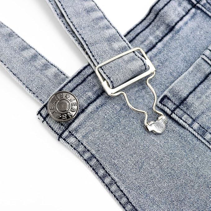 LONGBIDA Men's Denim Bib Overalls Fashion Slim Fit Jumpsuit with Pockets